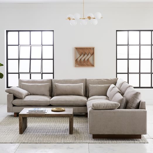harmony 3 piece l shaped sectional c
