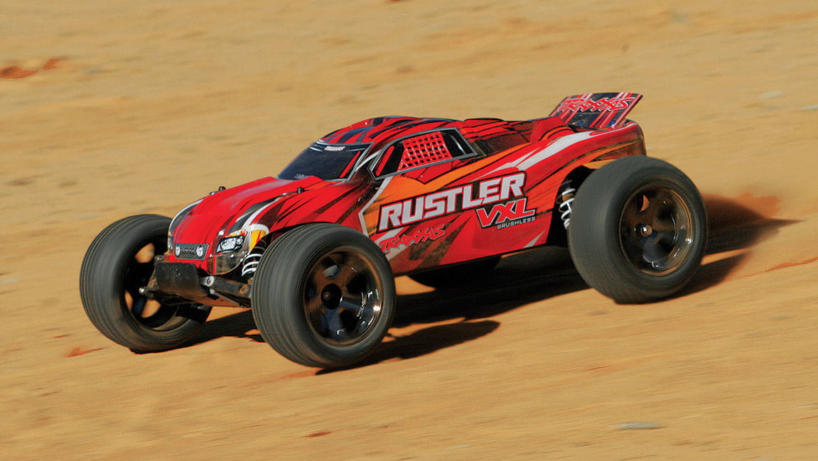 electric traxxas rustler vxl radio control truck w brushless motor ready to race 70 mph 27