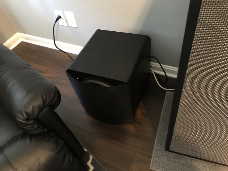 Subwoofer Behind Couch