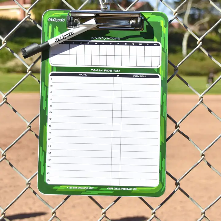 baseball and softball dry erase board