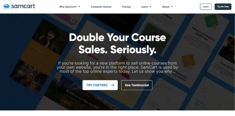 SamCart: An In-Depth Review 6 course builder samcart 1