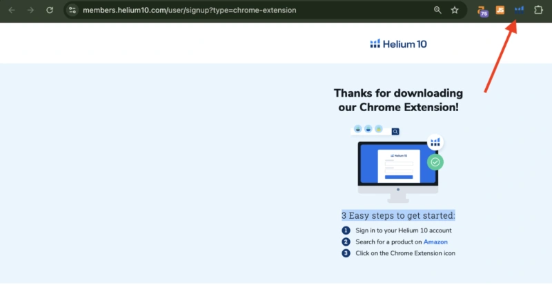 Helium 10 - The Ultimate All-in-One Amazon Seller Tool for Serious Growth 2 Helium 10 Chrome Extension URL Bar 1024x528 1
