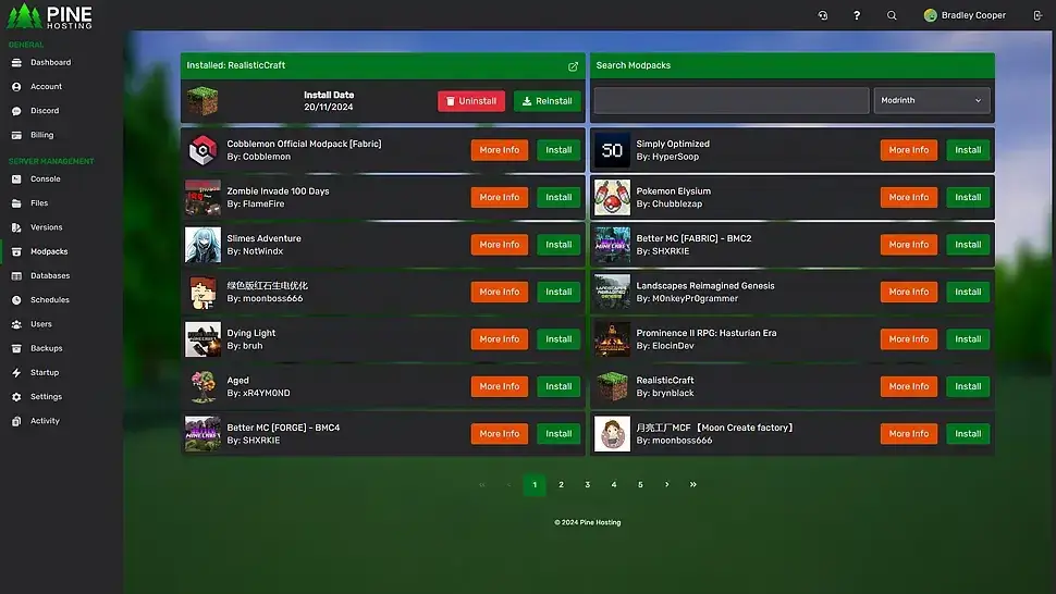 pine hosting